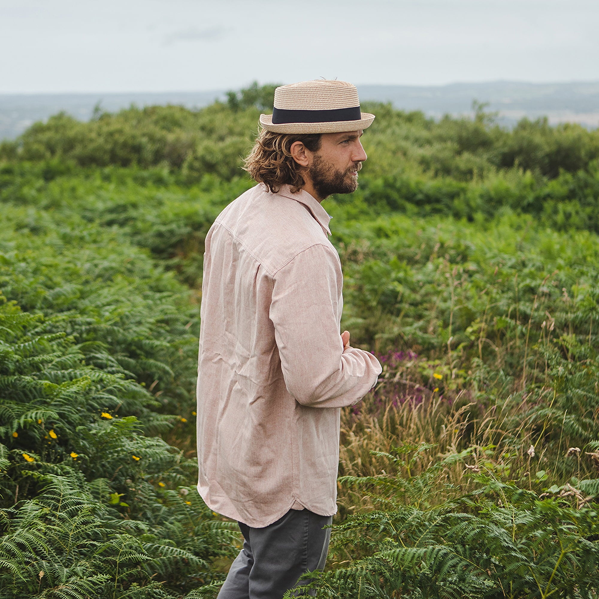 Natural Diamond Crown Toyo Braided Pork Pie Hat - Image 5