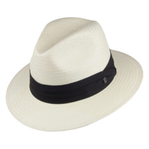 Ivory Toyo Safari Fedora with Black Band