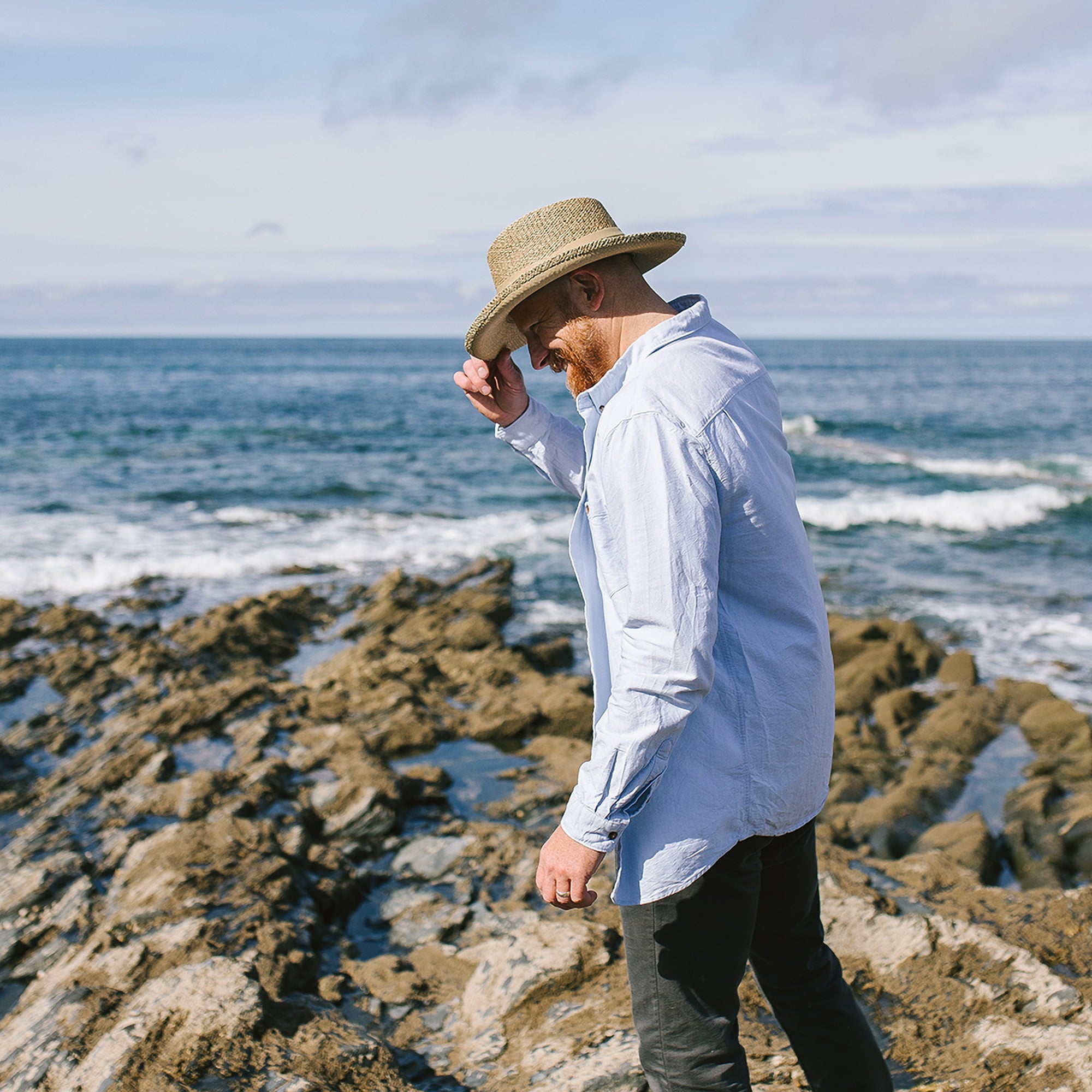 Natural Seagrass Straw Gambler Hat - Image 3