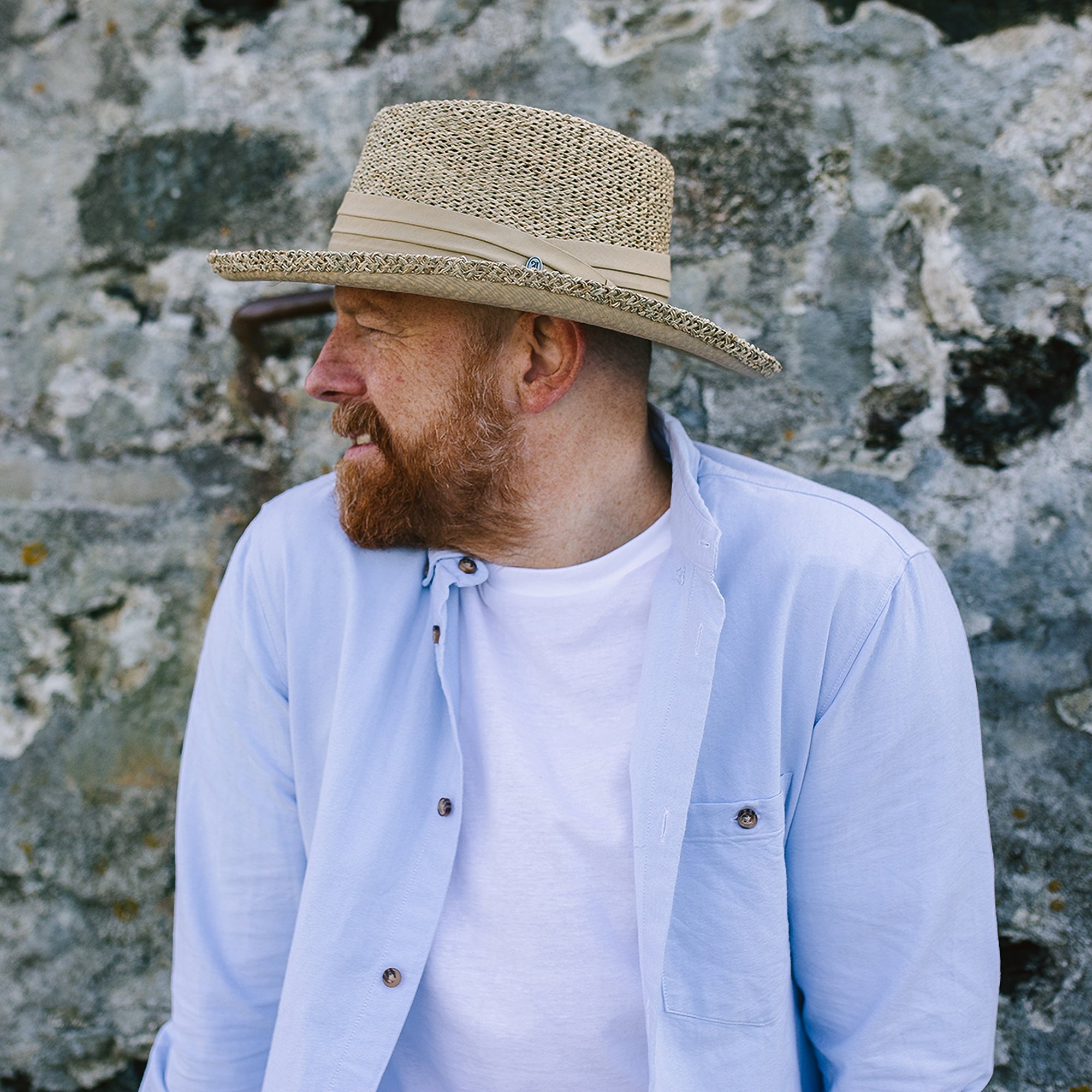 Natural Seagrass Straw Gambler Hat - Image 4