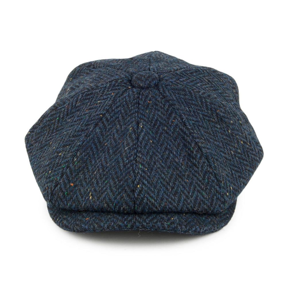 Navy Blue Wool Blend Newsboy Cap - Image 2
