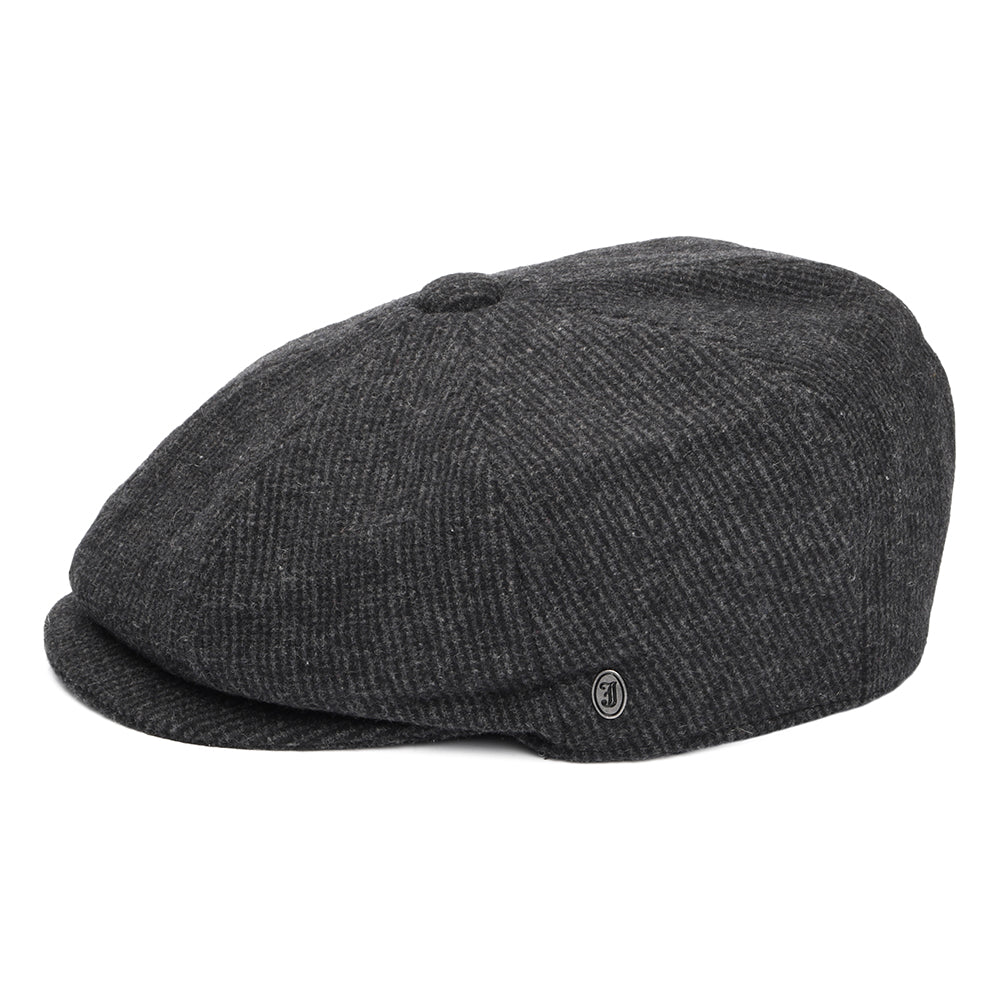 Charcoal Wool Blend Newsboy Cap - Image 3