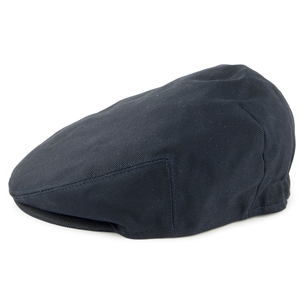 Navy Blue Kids Cotton Flat Cap - Image 2