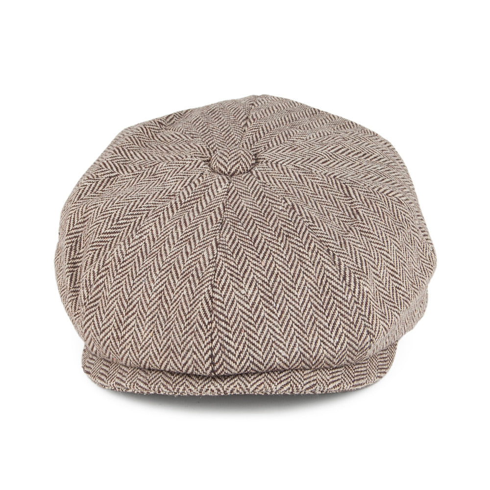Brown Kids Herringbone Newsboy Cap - Image 2