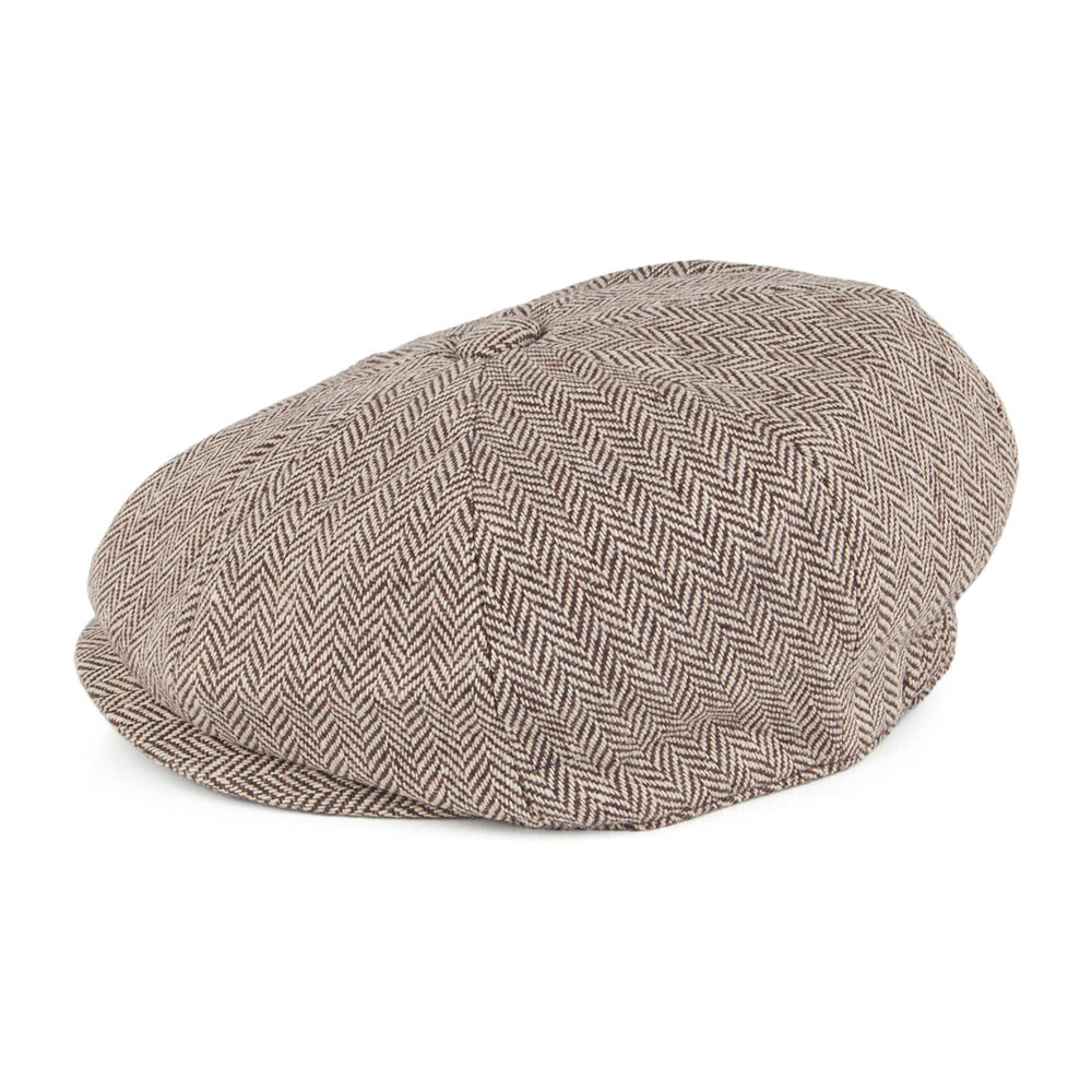 Brown Kids Herringbone Newsboy Cap - Image 3