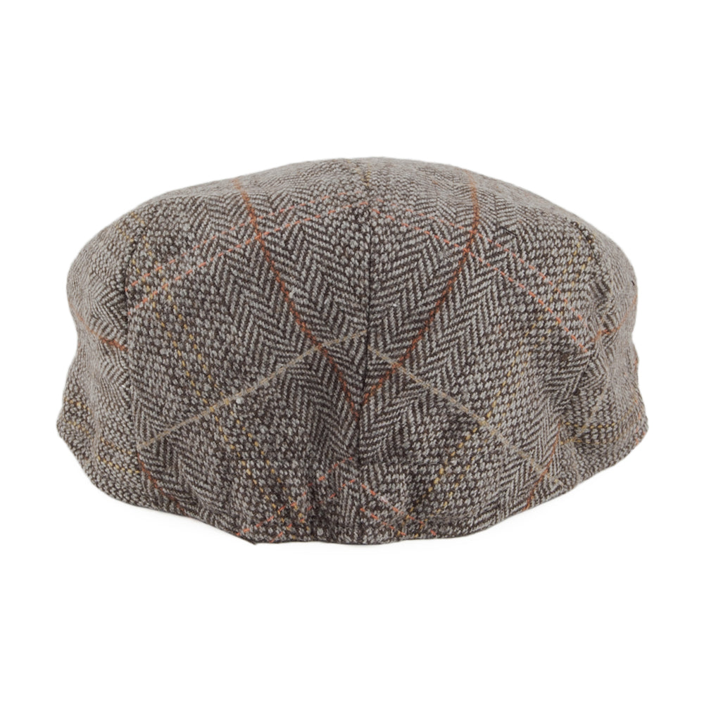 Brown-Grey Kids Tweed Flat Cap - Image 3