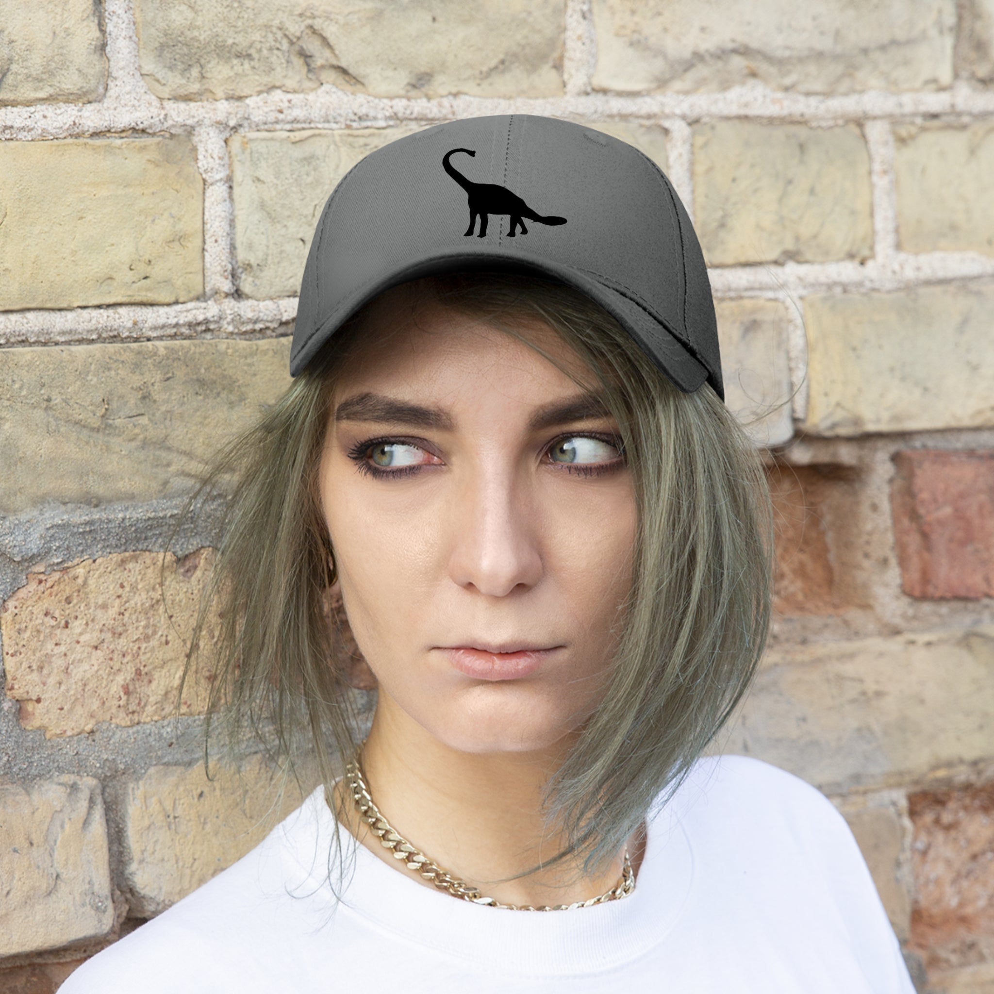 Brachiosaurus Unisex Twill Hat | Paleontologist Gift for Dinosaur Lovers