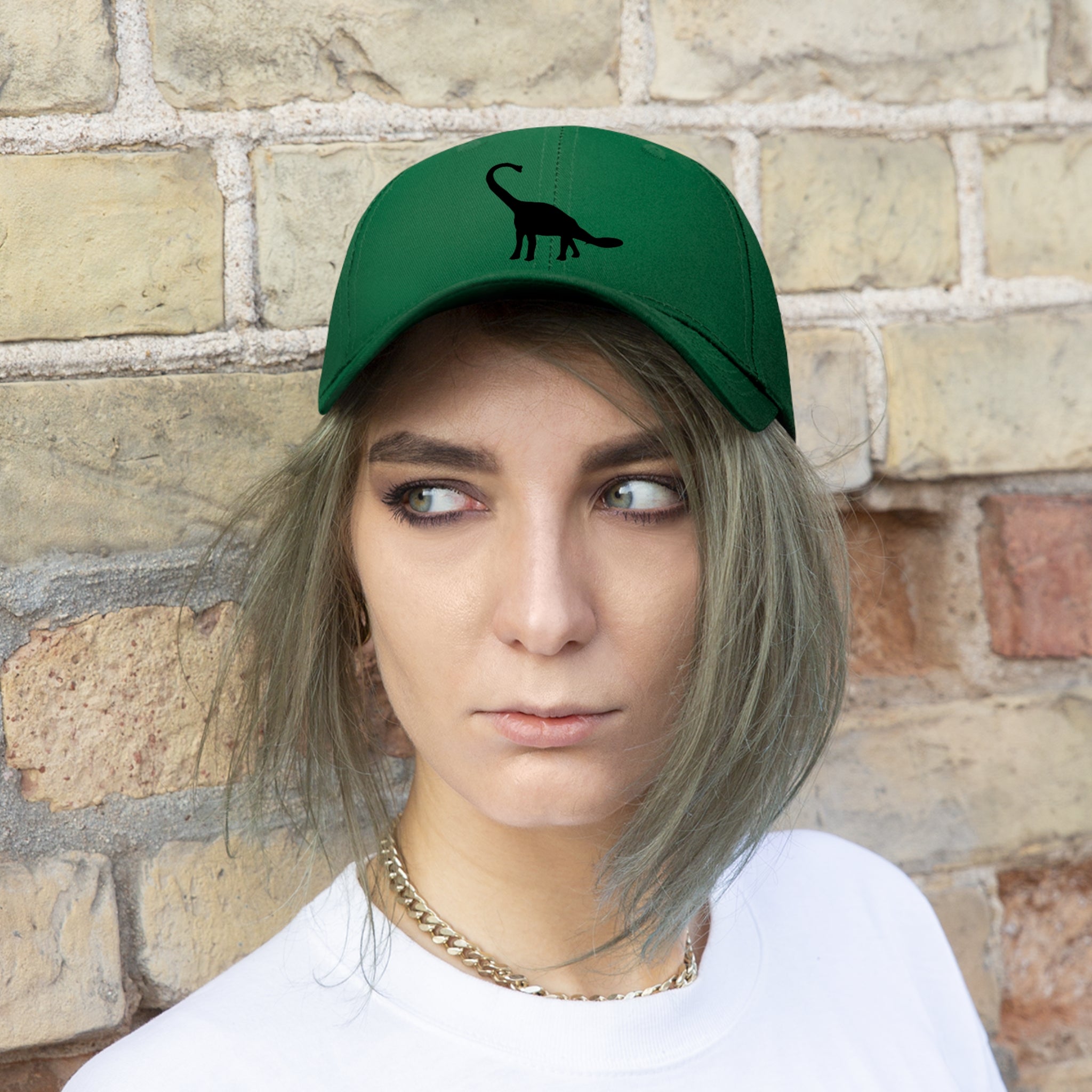 Brachiosaurus Unisex Twill Hat | Paleontologist Gift for Dinosaur Lovers