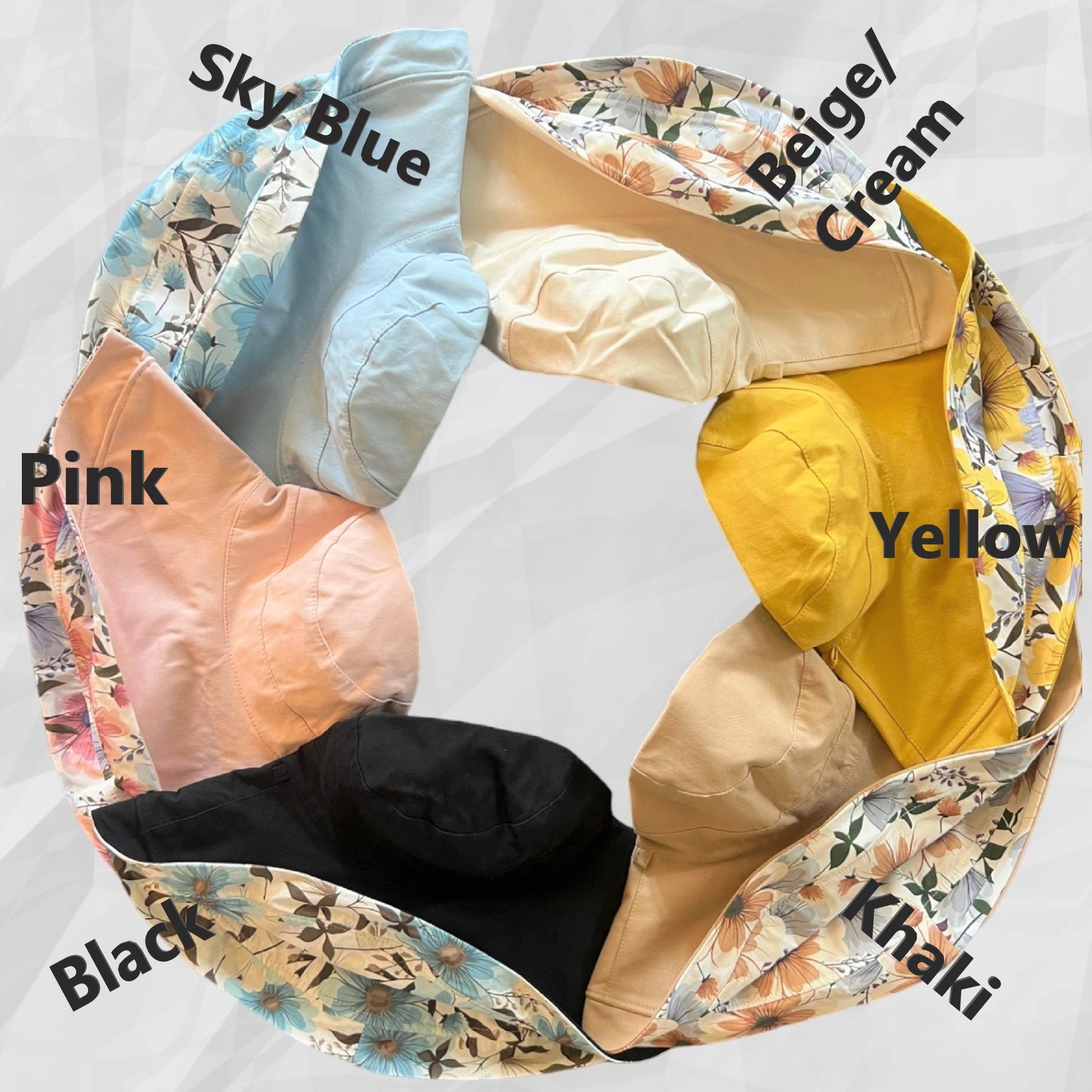 Reversible Daisy Wide Brim Sun Hat for Women - 100 % Cotton Summer Gardening Accessory & Unique Gift for Her - Image 12