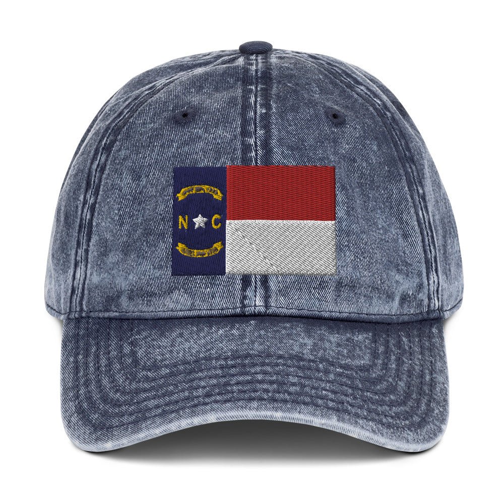 North Carolina Flag Vintage Cotton Twill Cap