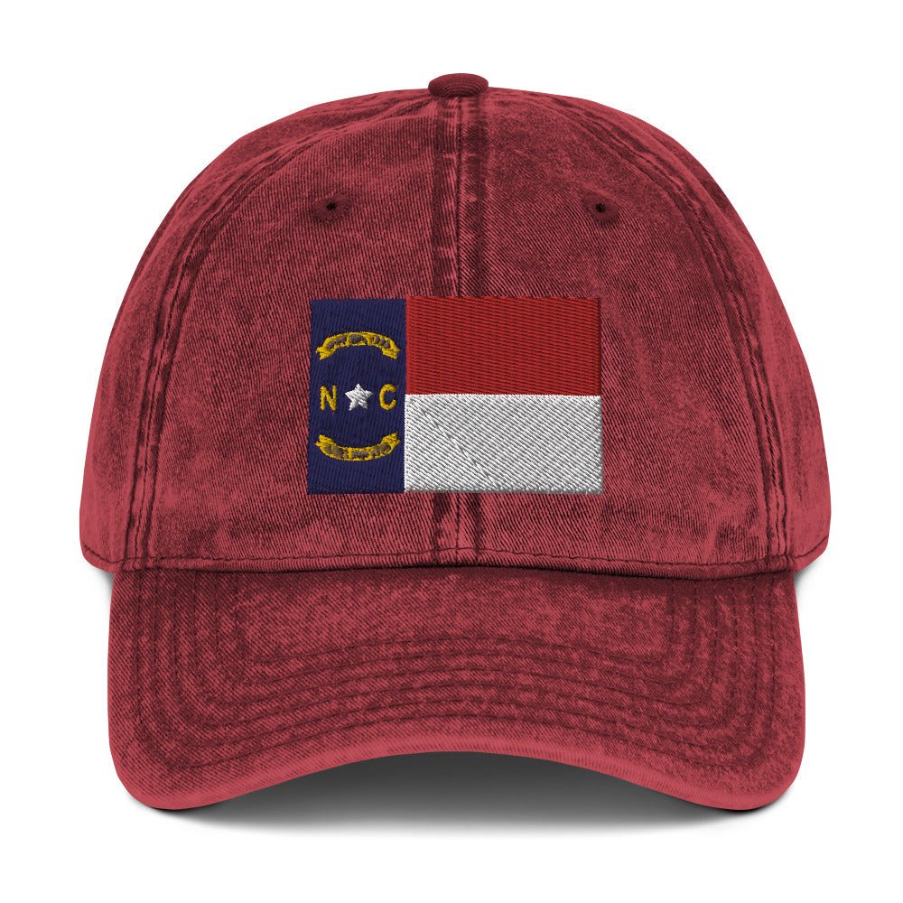 North Carolina Flag Vintage Cotton Twill Cap