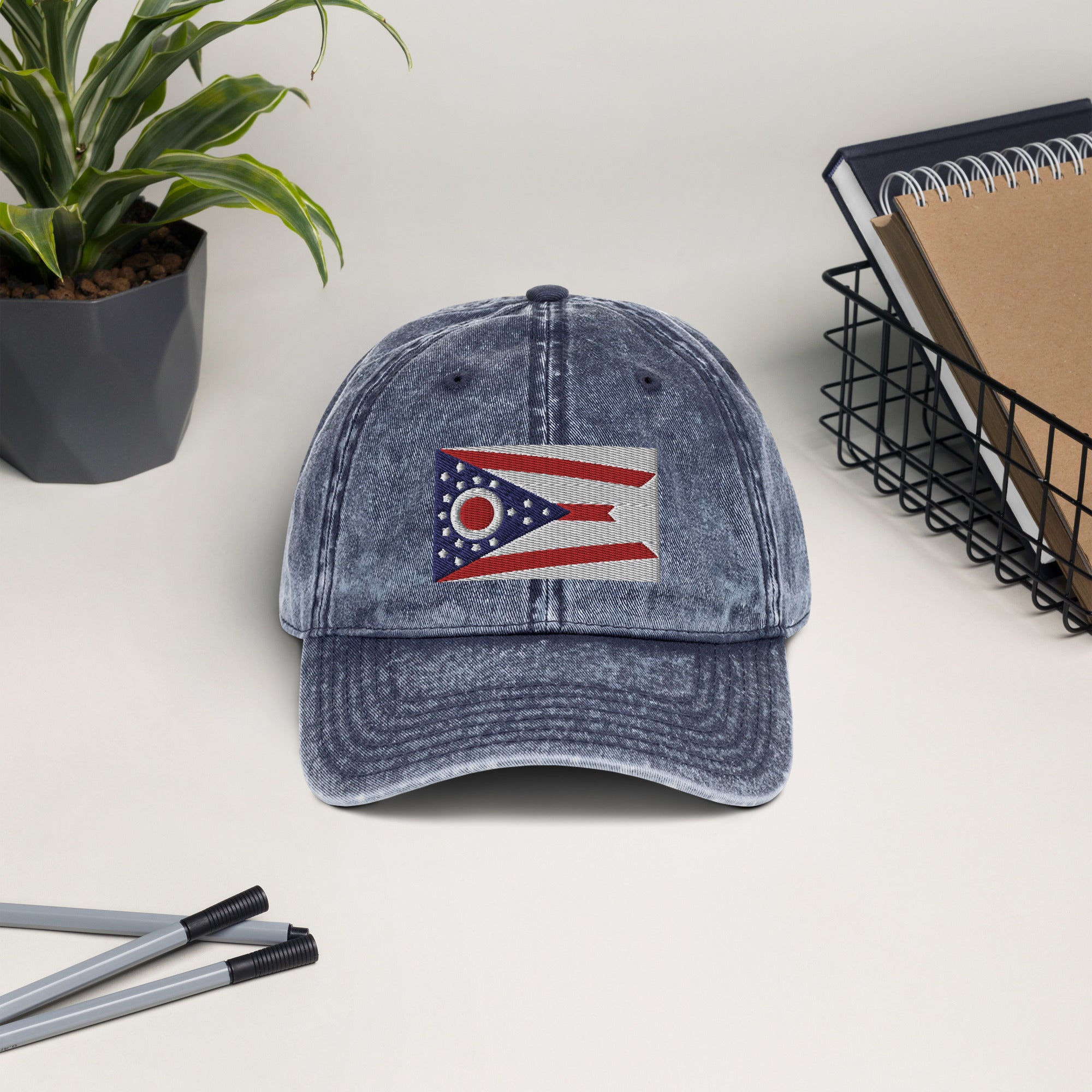 Ohio Flag Vintage Cotton Twill Cap